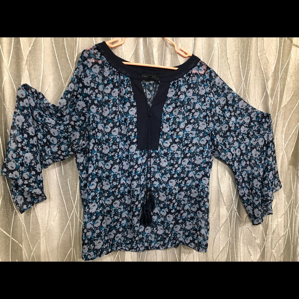 Sheer floral shirt